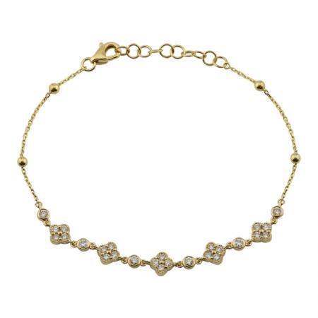 Diamond Clover Bracelet