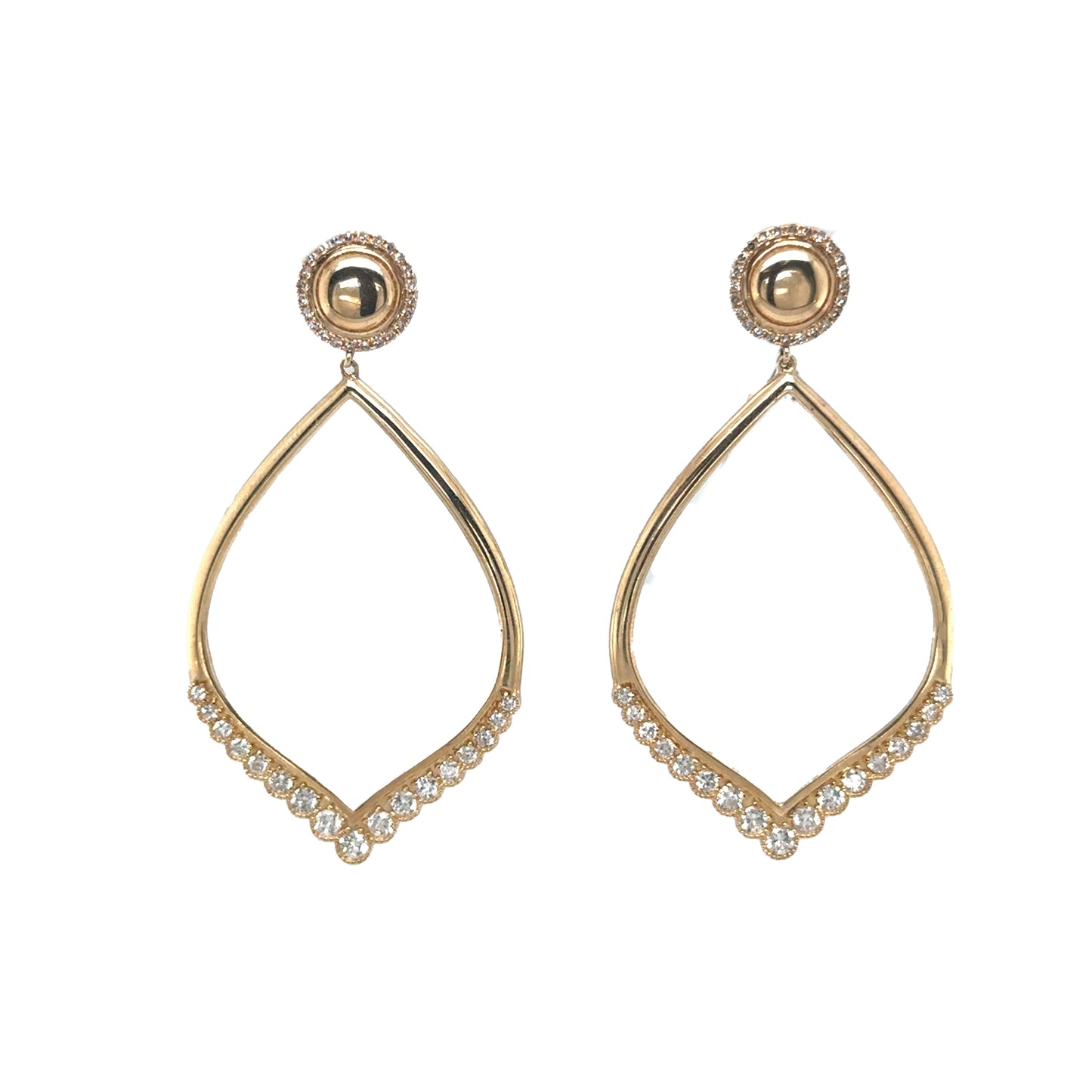 Hanging Diamond Statement Earrings