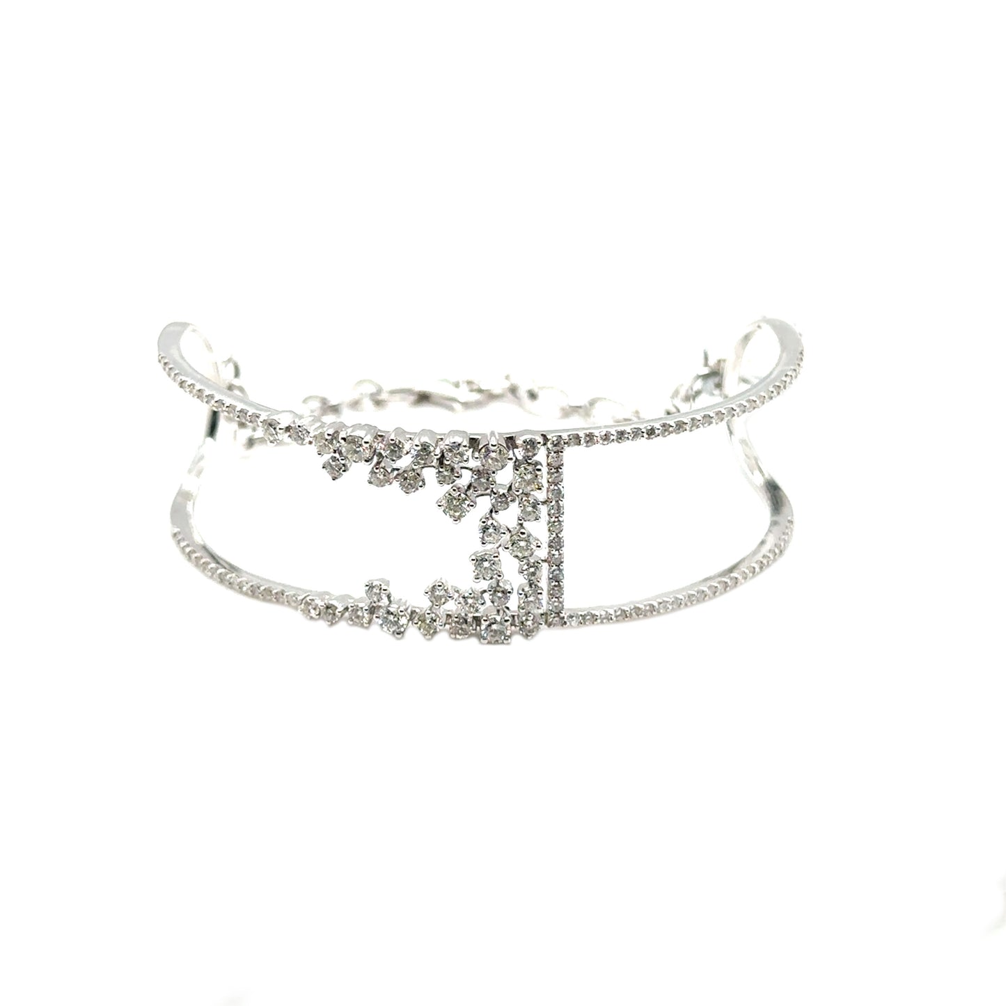Fashion Diamond Half Bangle