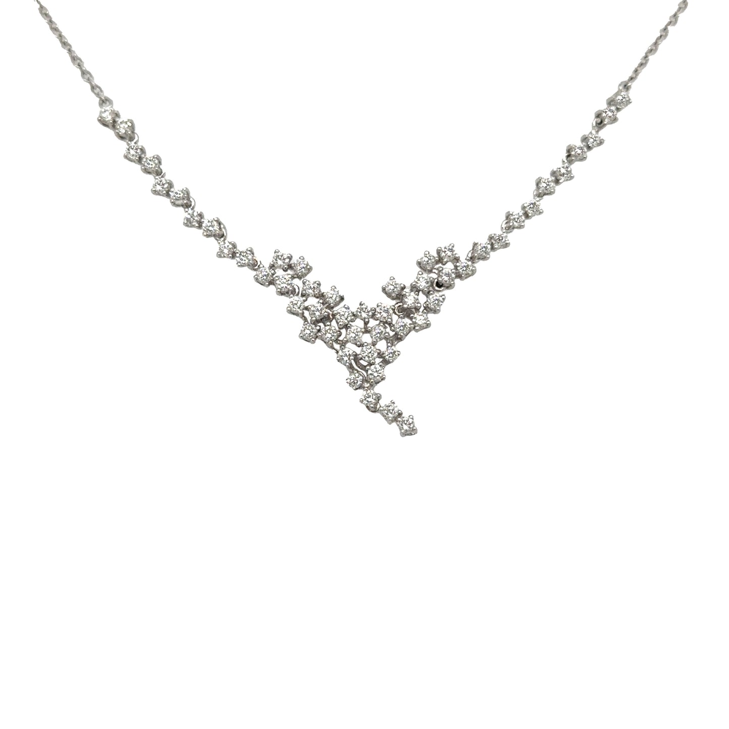 Dip Diamond Cluster Necklace
