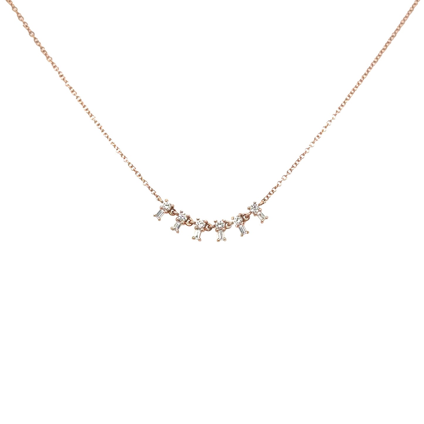 Diamond Baguette Necklace