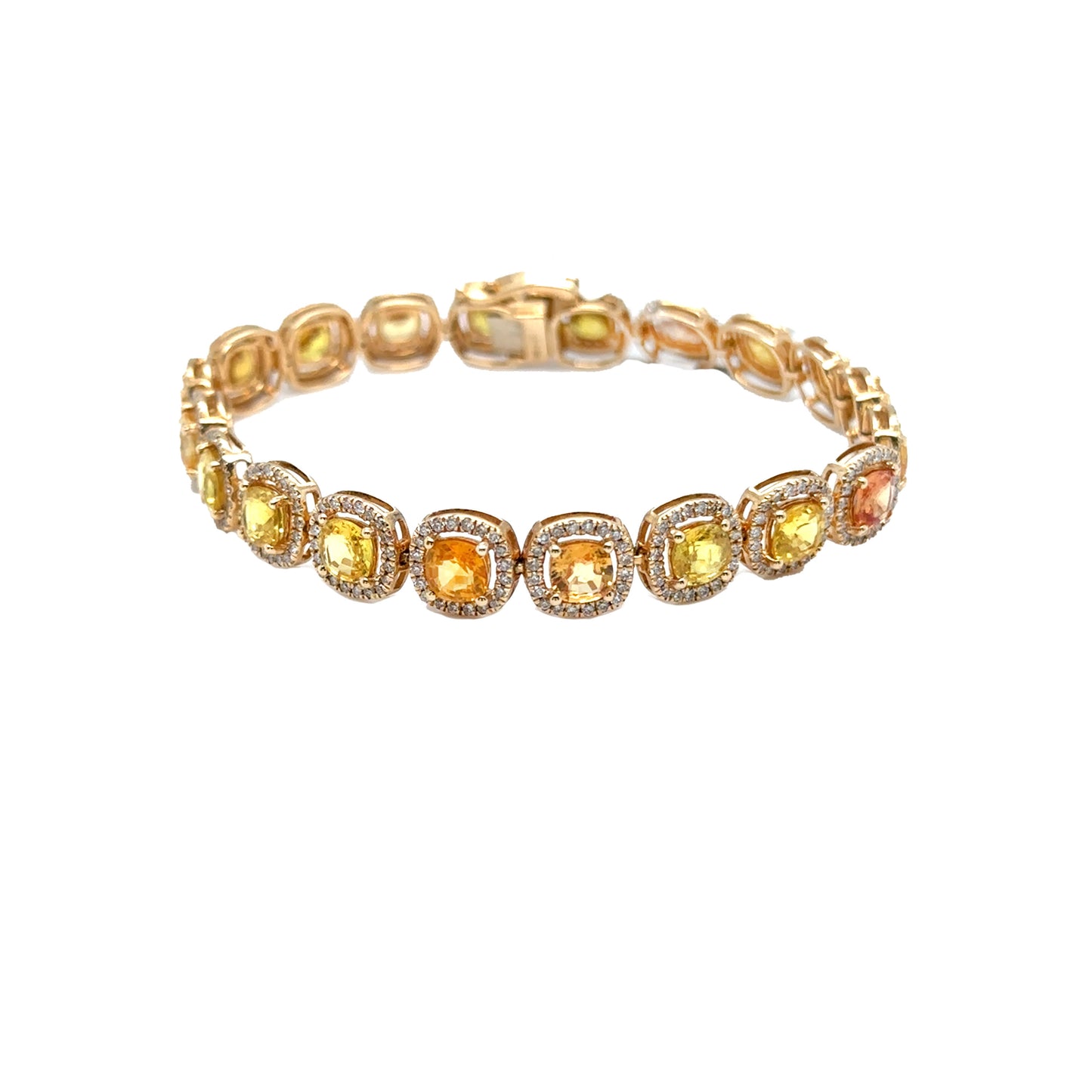 Cushion Yellow Sapphire Bracelet