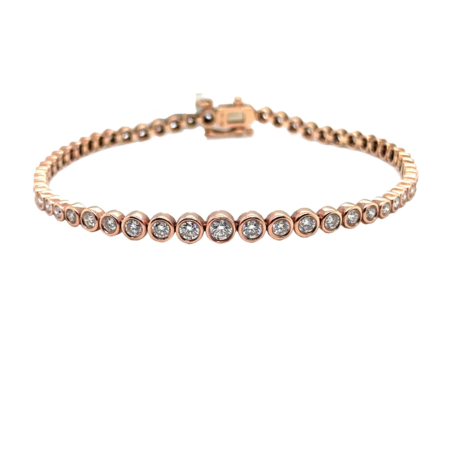 Bezel Set Graduating Tennis Bracelet