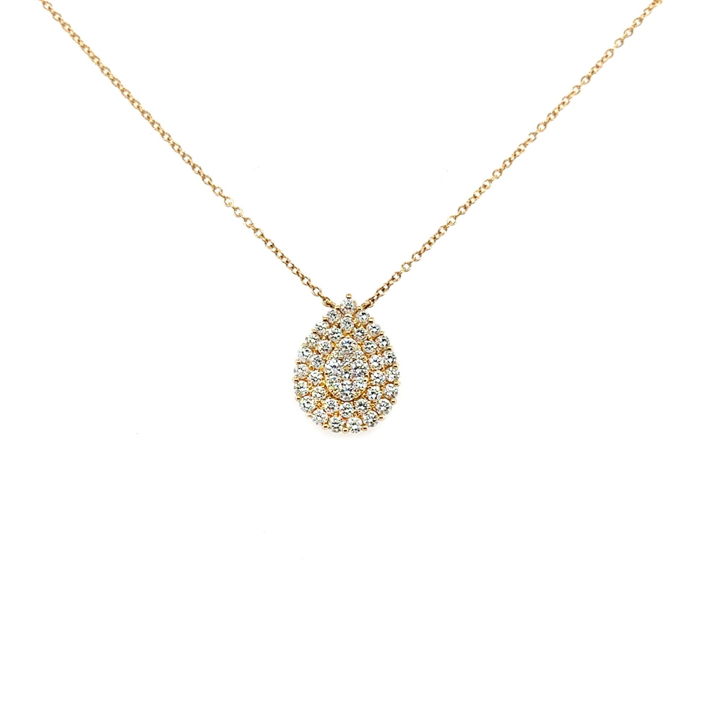 Diamond Pear Pendant Necklace