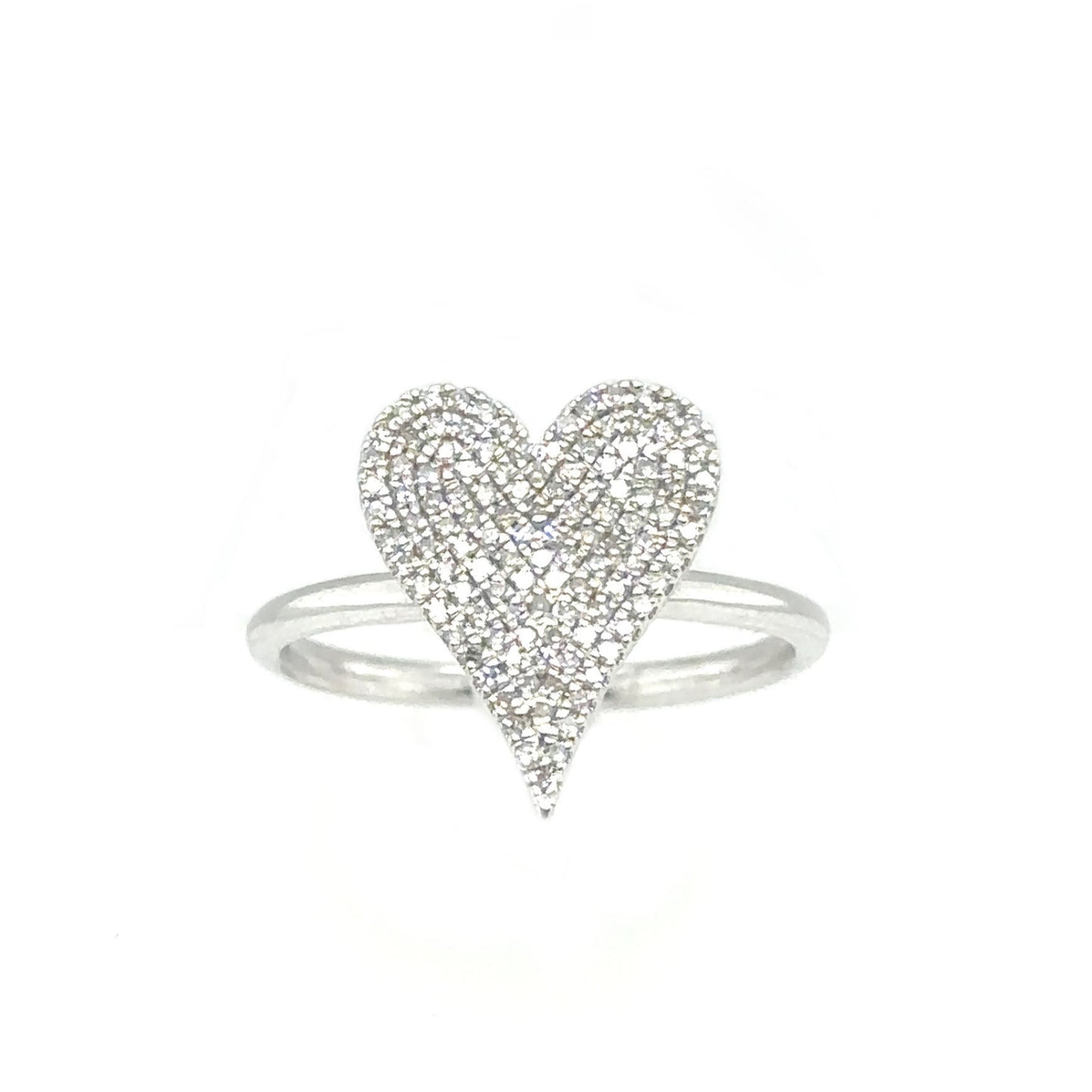 Diamond Cluster Heart Ring