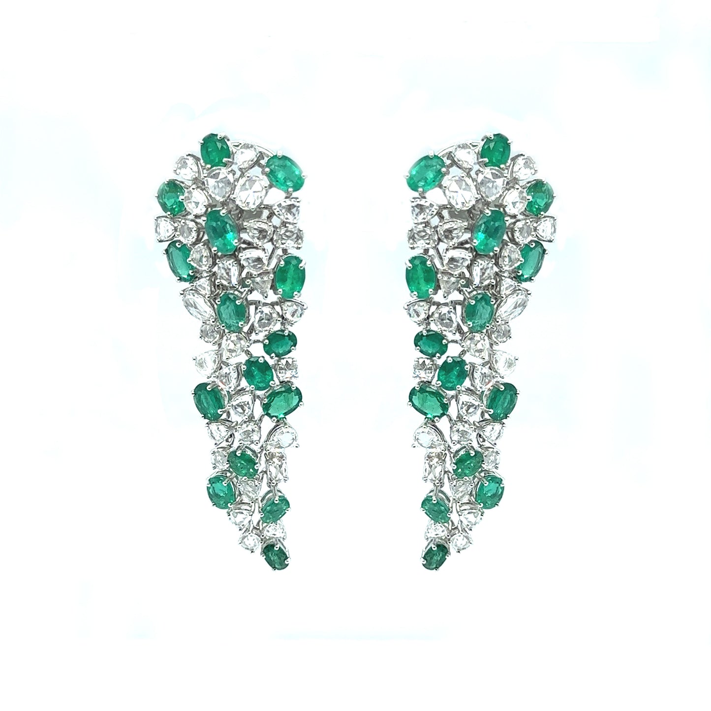 Diamond and Emerald statement earrings