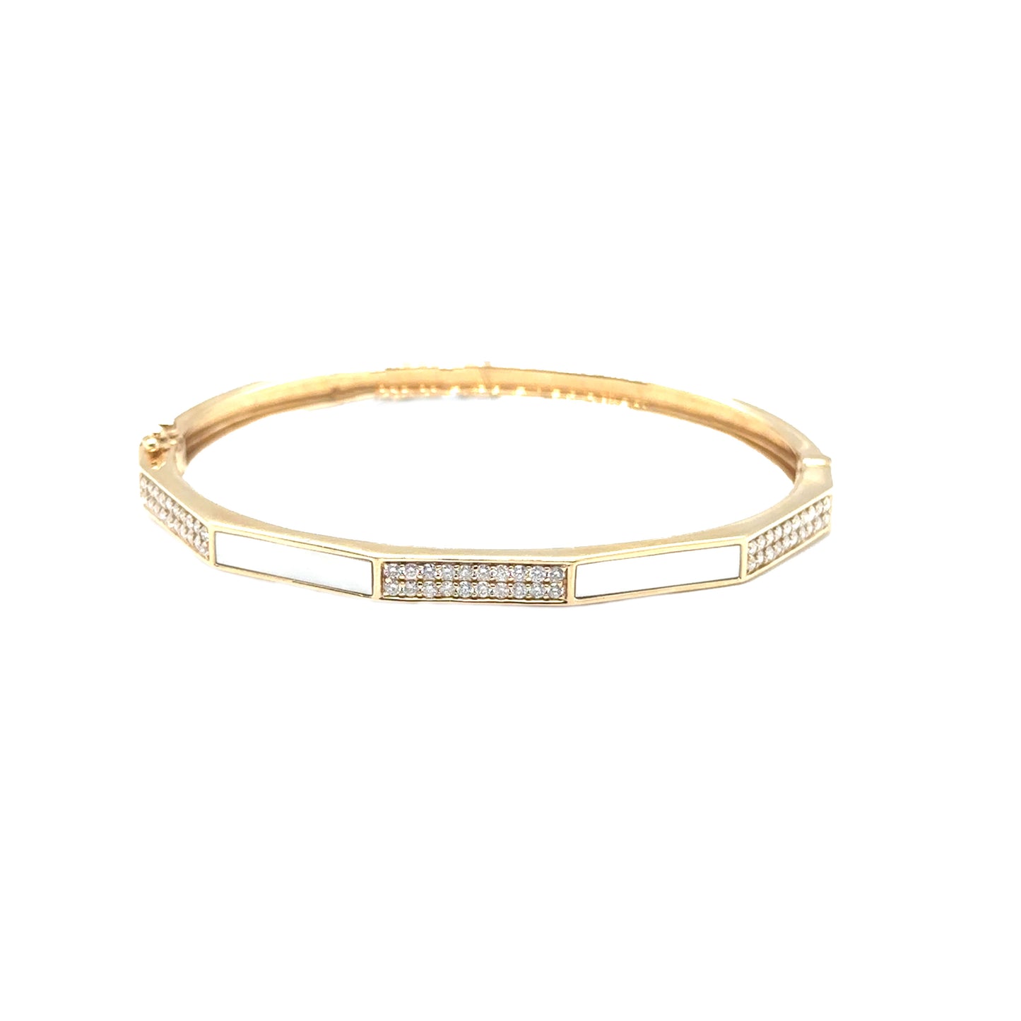 Diamond and Mop Pattern Bangle