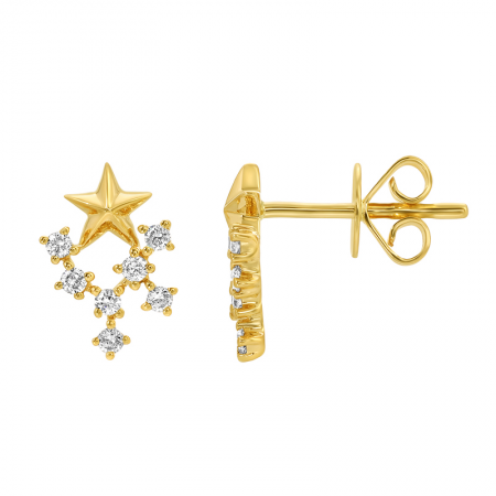 Diamond Scattered Star Studs