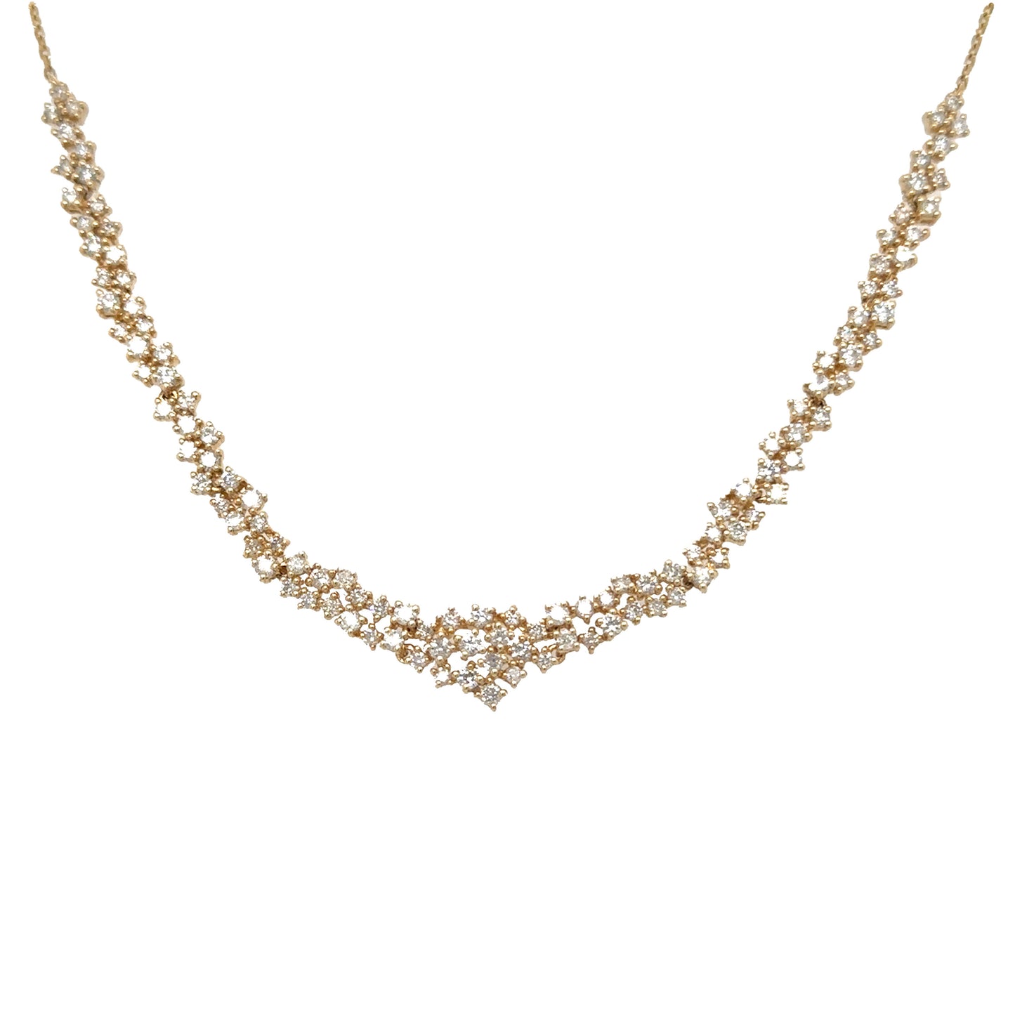 Diamond Scattered Wreath Necklace