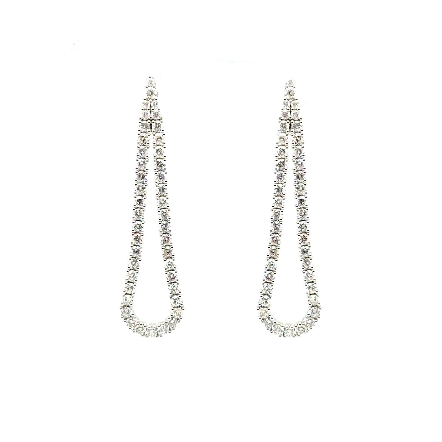 Hanging teardrop Diamond Earrings