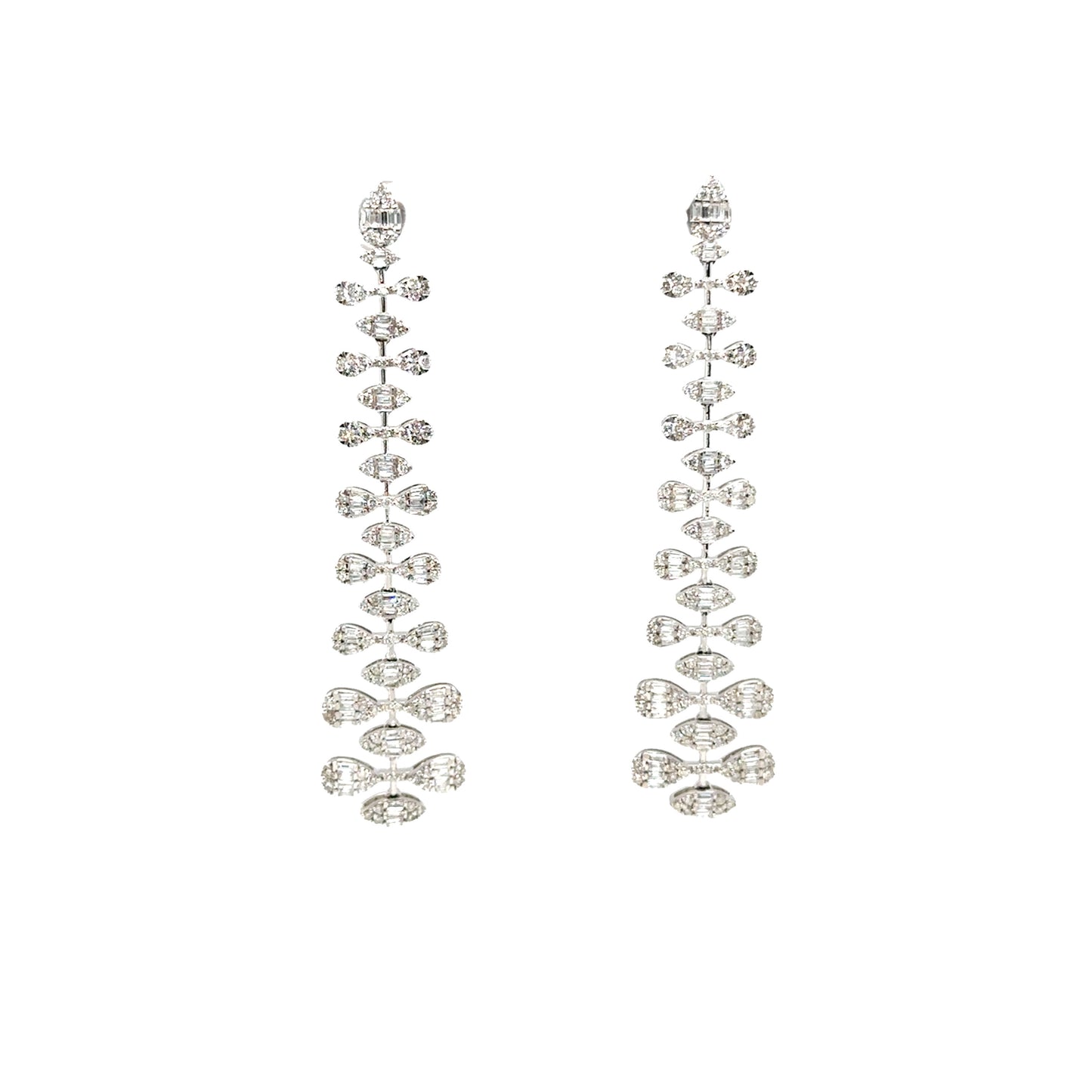 Diamond Hanging Geometric Statement Earrings