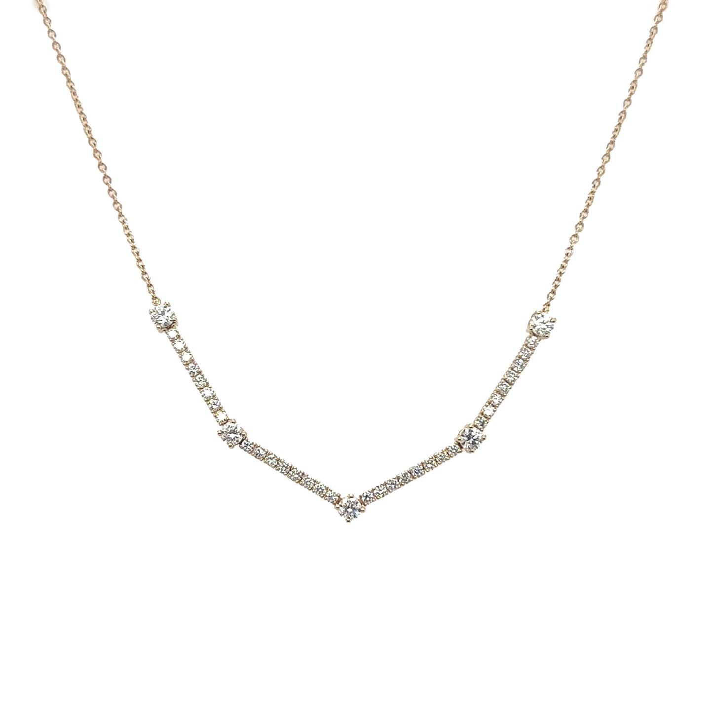 Diamond Moving Bar Necklace