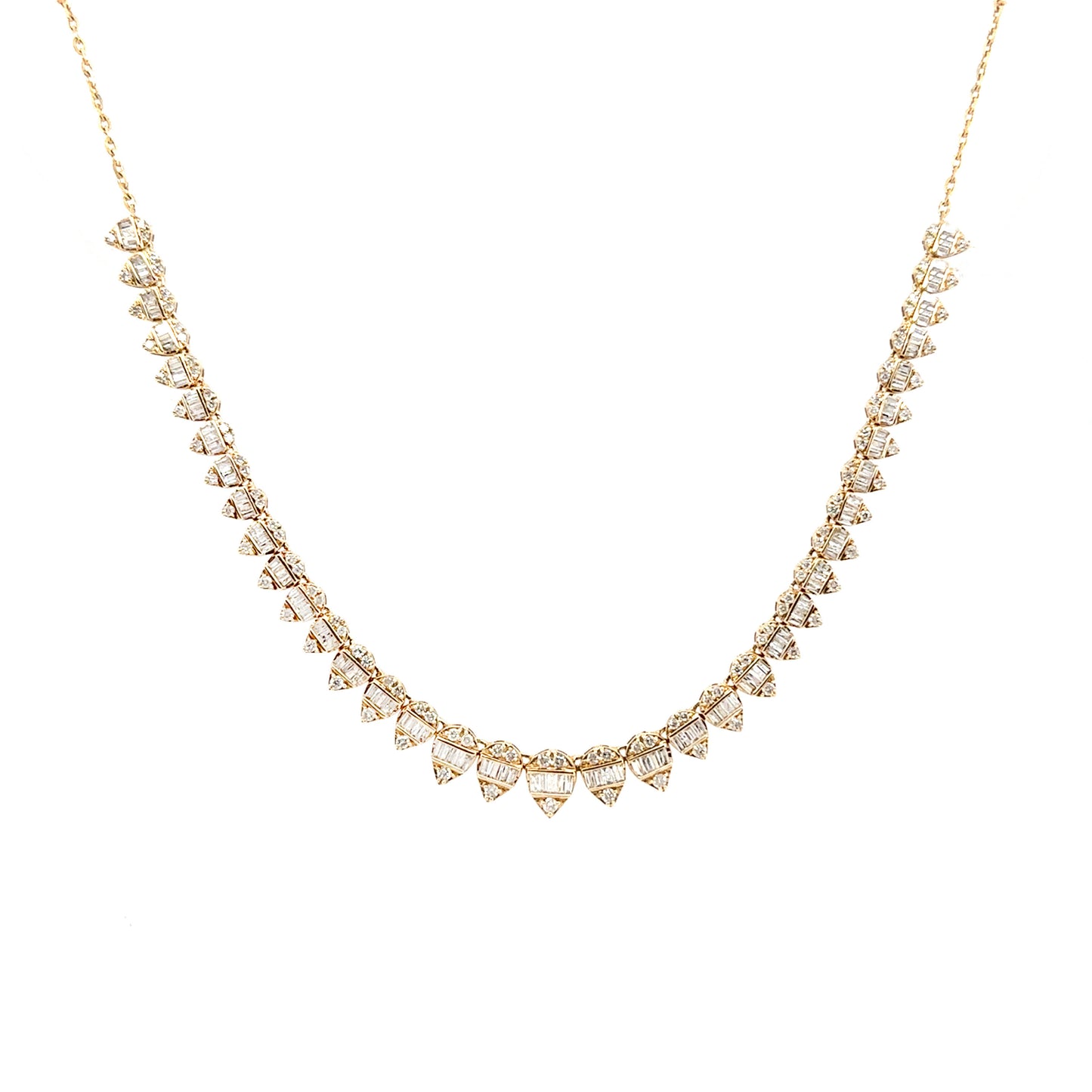 Diamond Pear Cluster Necklace