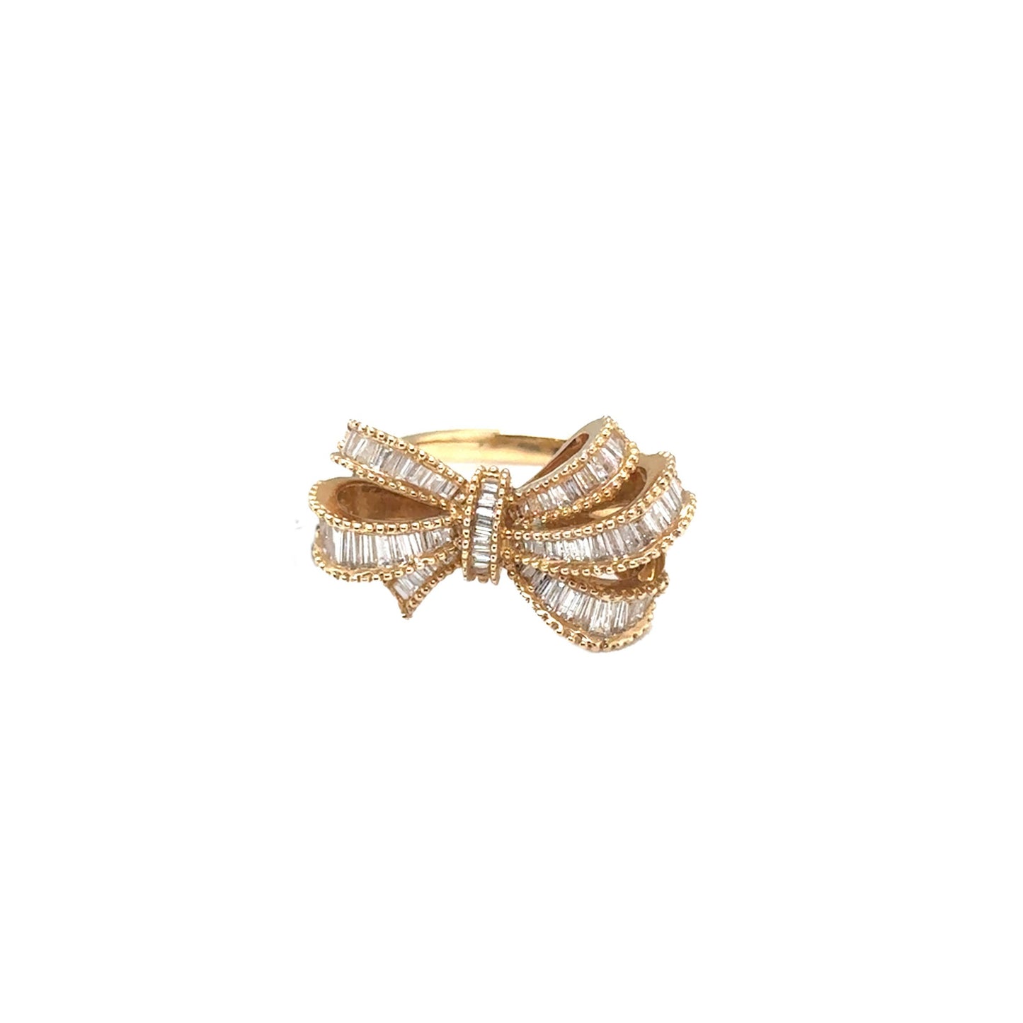 Diamond Baguette Bow Ring