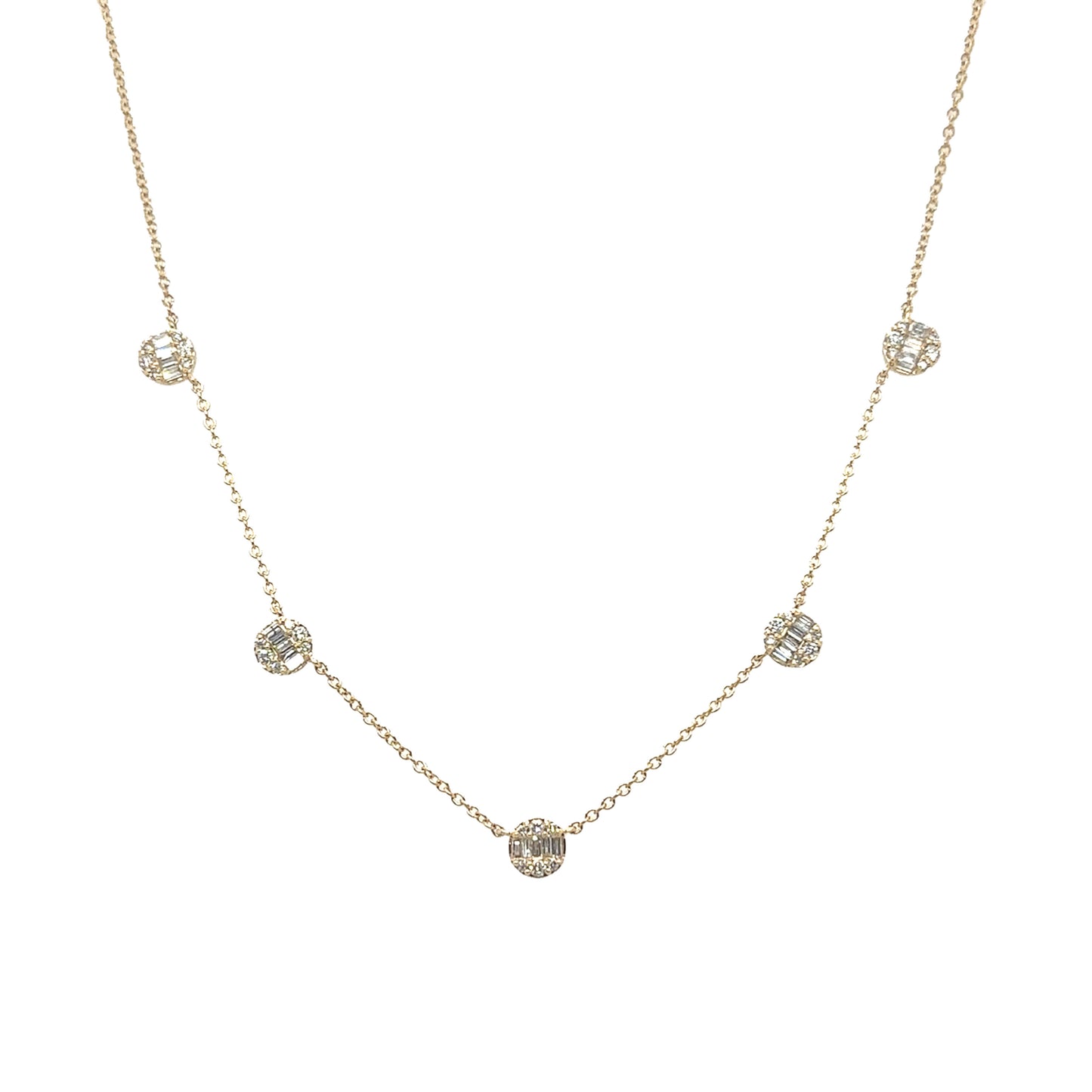 Cluster Discs Yard Necklace