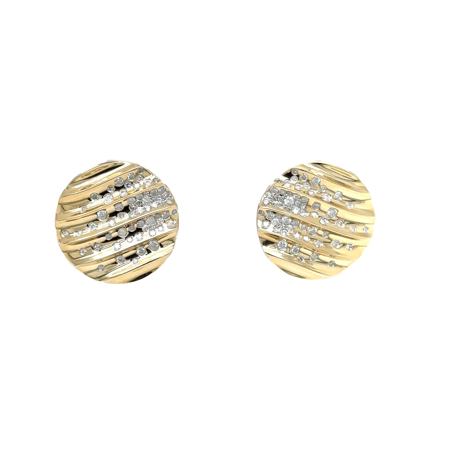 Circle Wave Diamond Studs