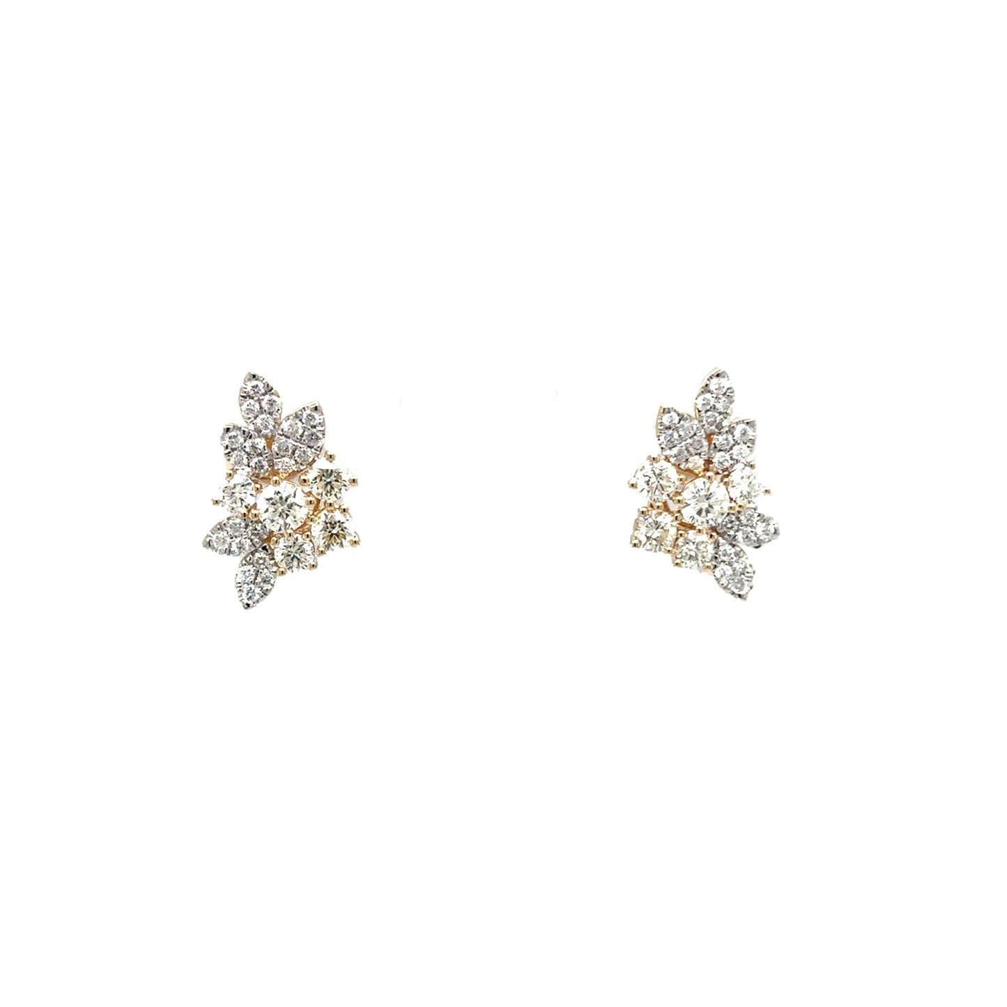 Diamond Floral Stud