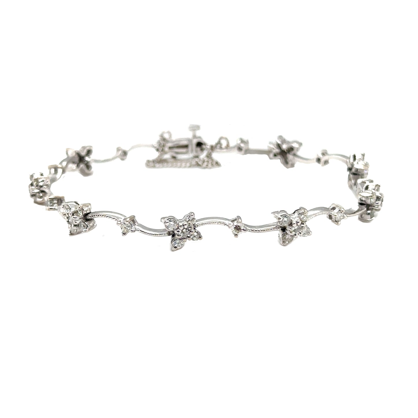 Diamond Flower Vintage Bracelet