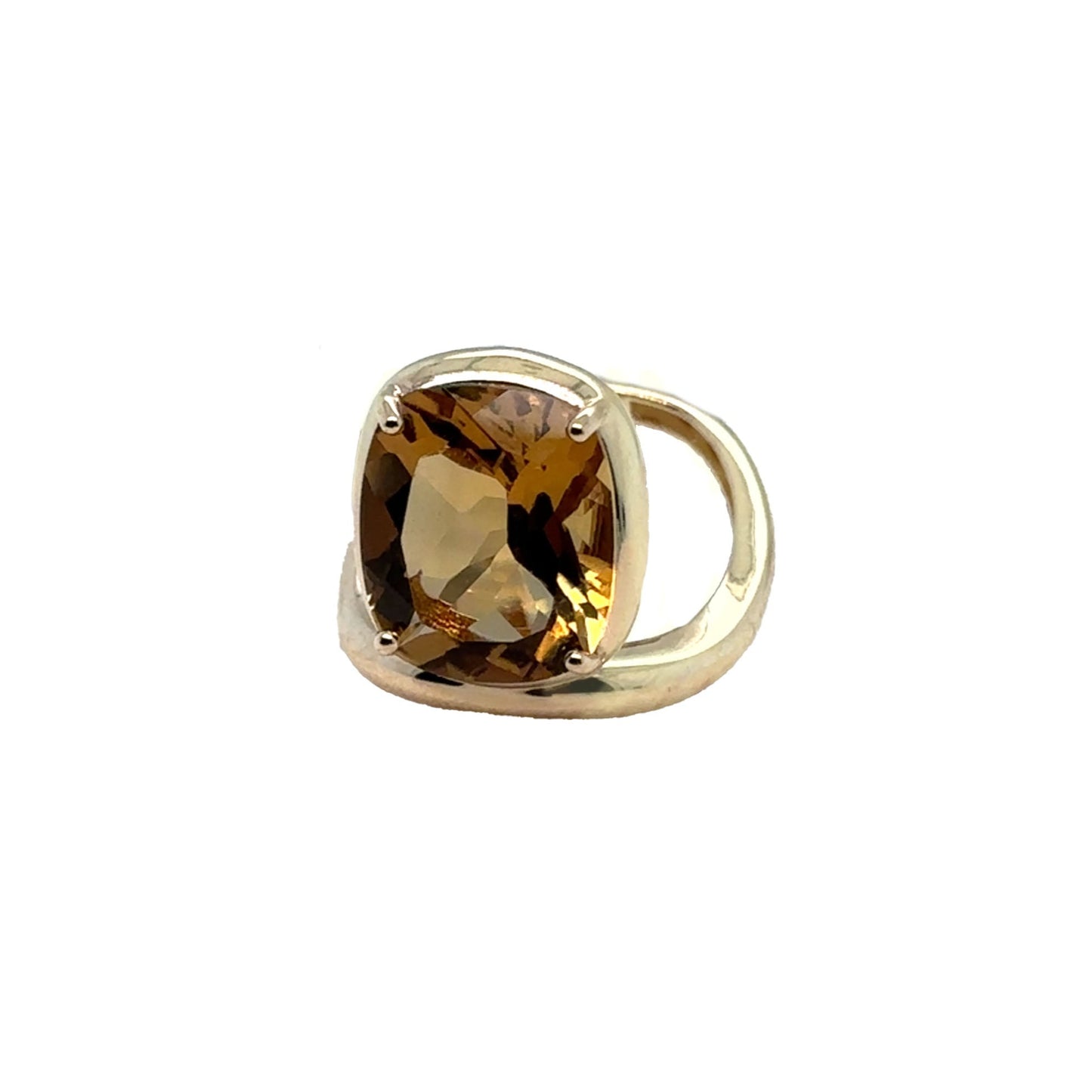 Cushion Citrine Ring