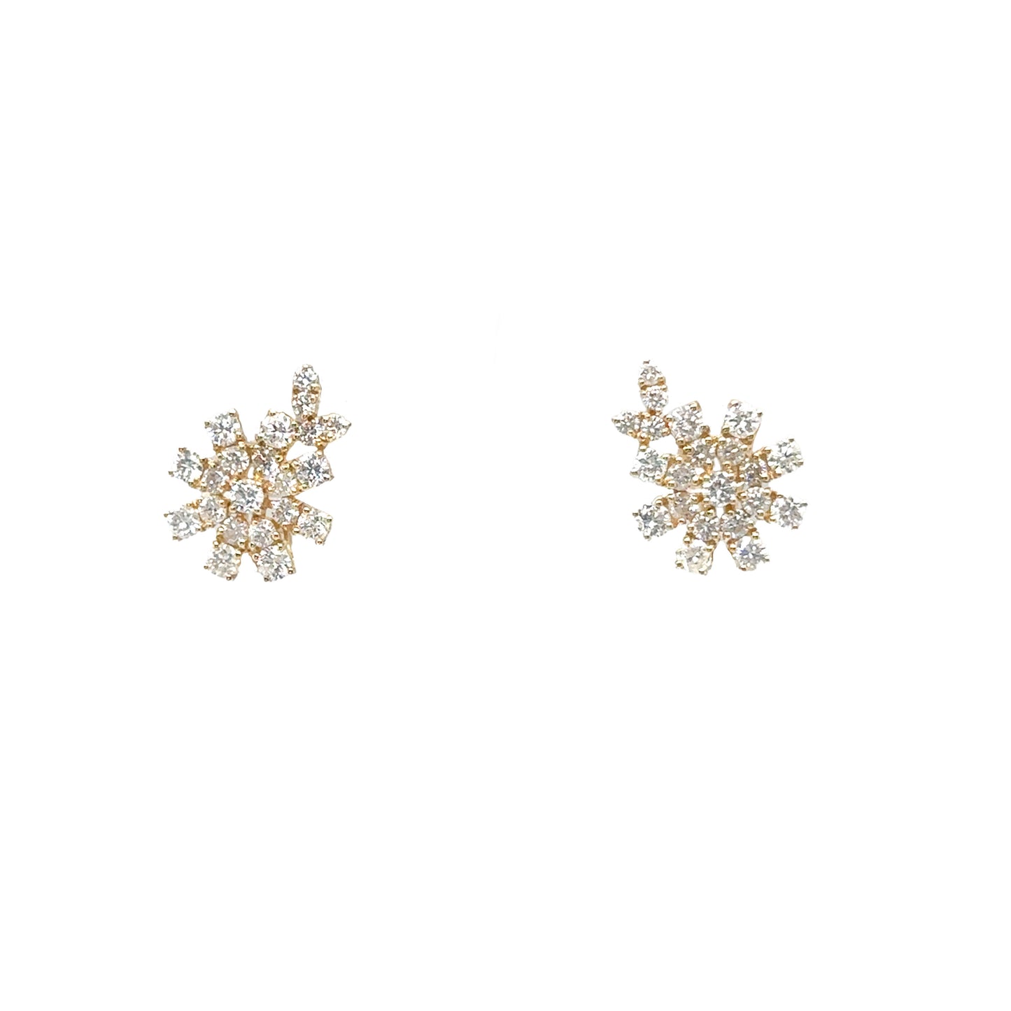 Flower and Petal Diamond Studs
