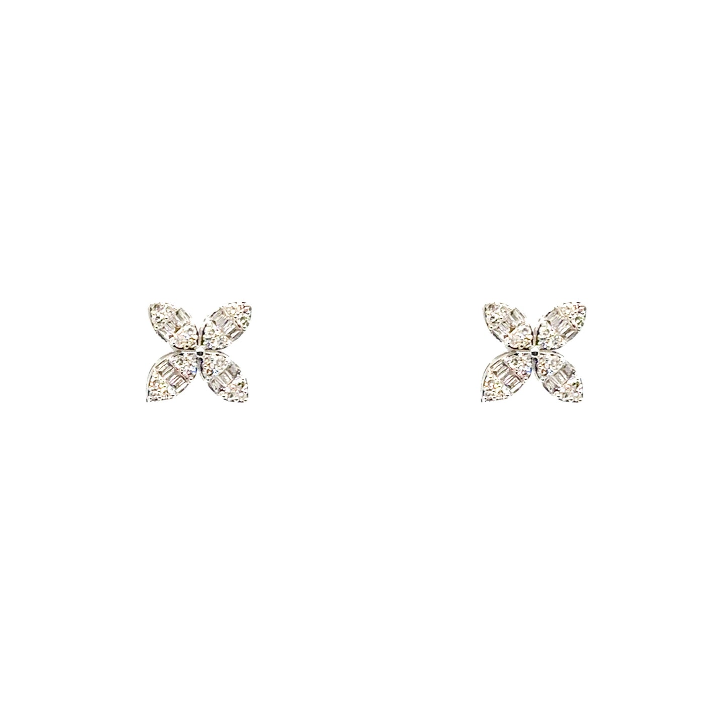 Diamond Floral Stud