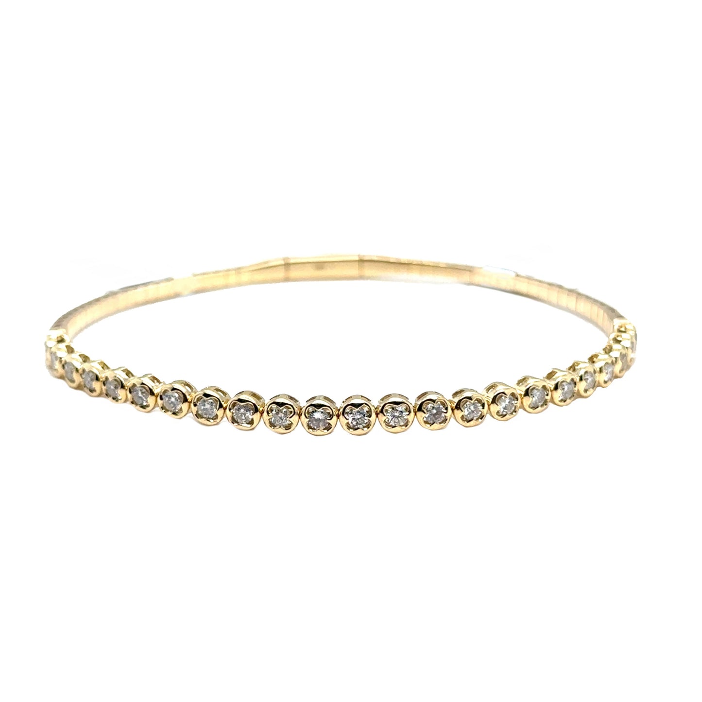 Half Diamond Flex Bangle