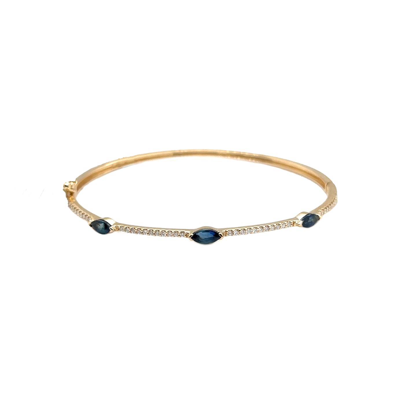 Blue Sapphire and Diamond bangle