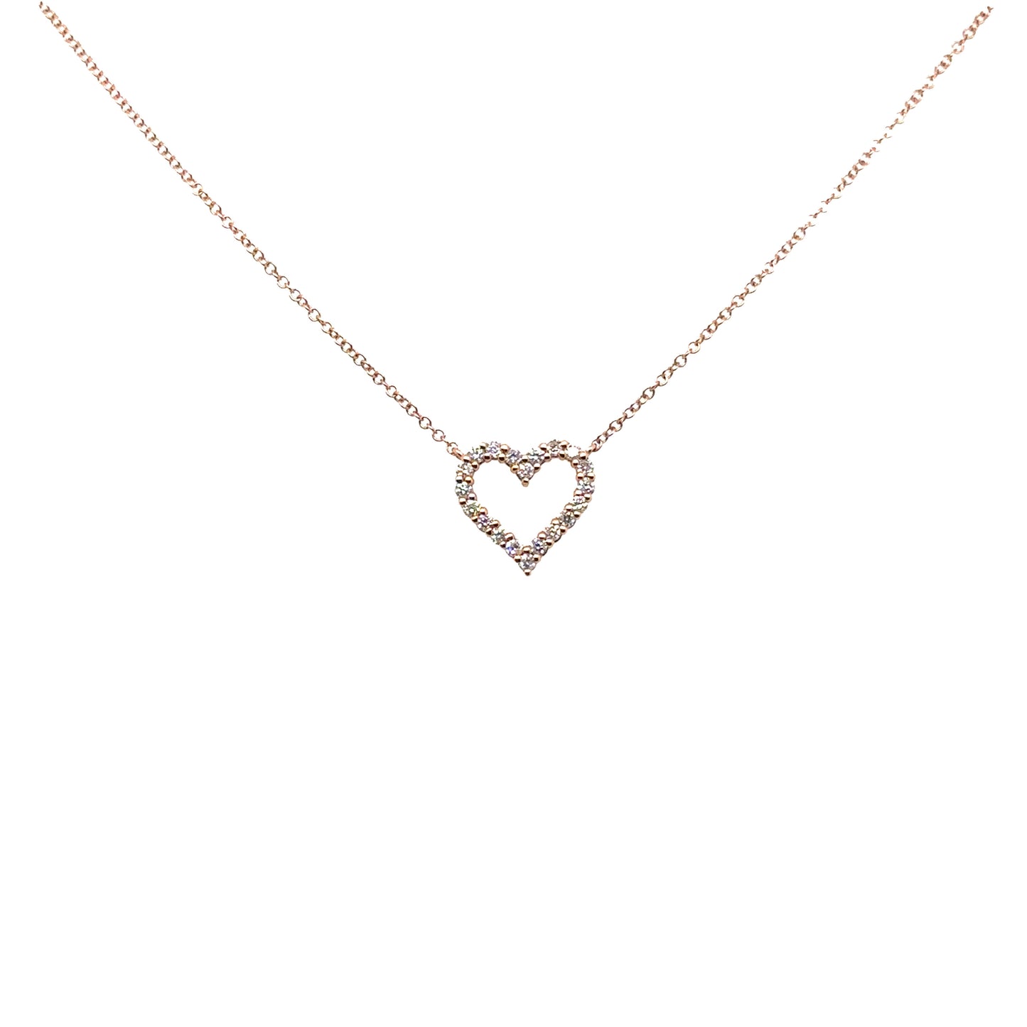 Diamond Outline Heart Necklace