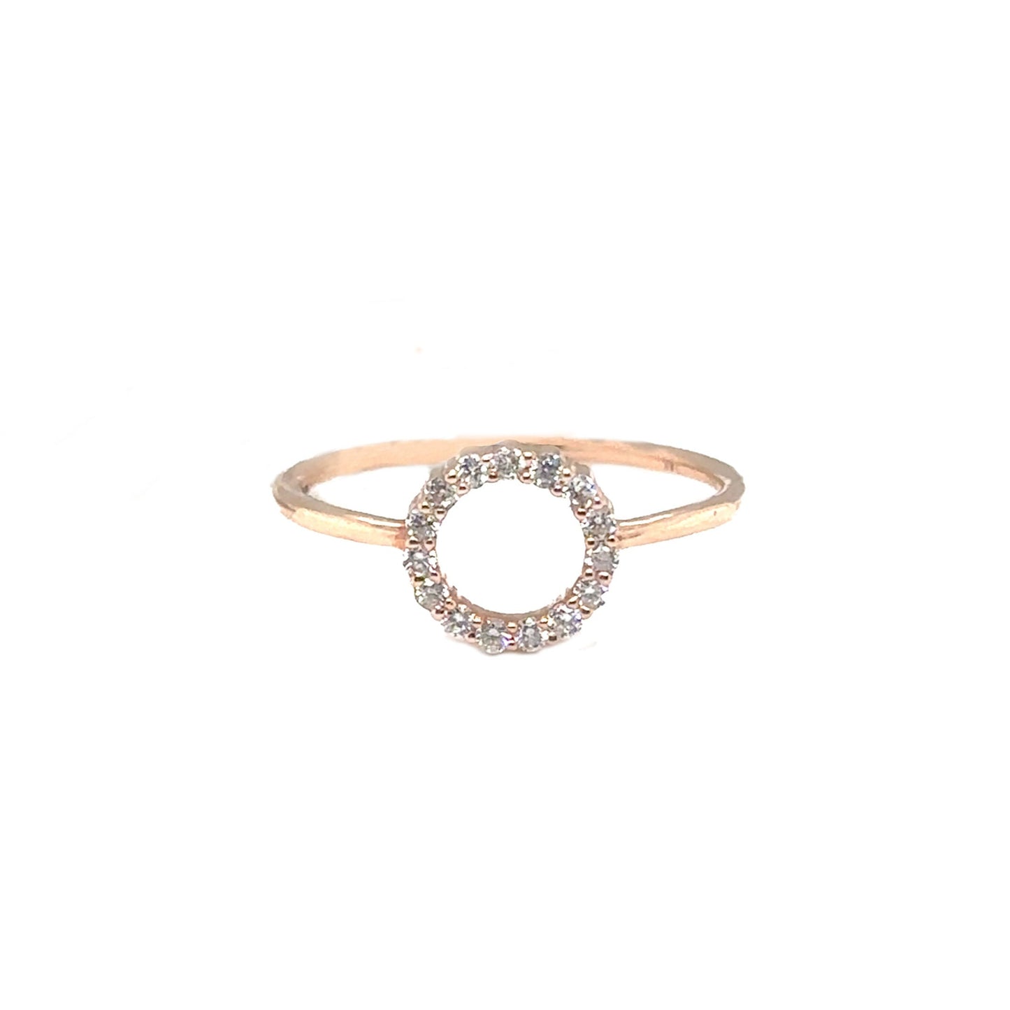 Open Circle Diamond Ring