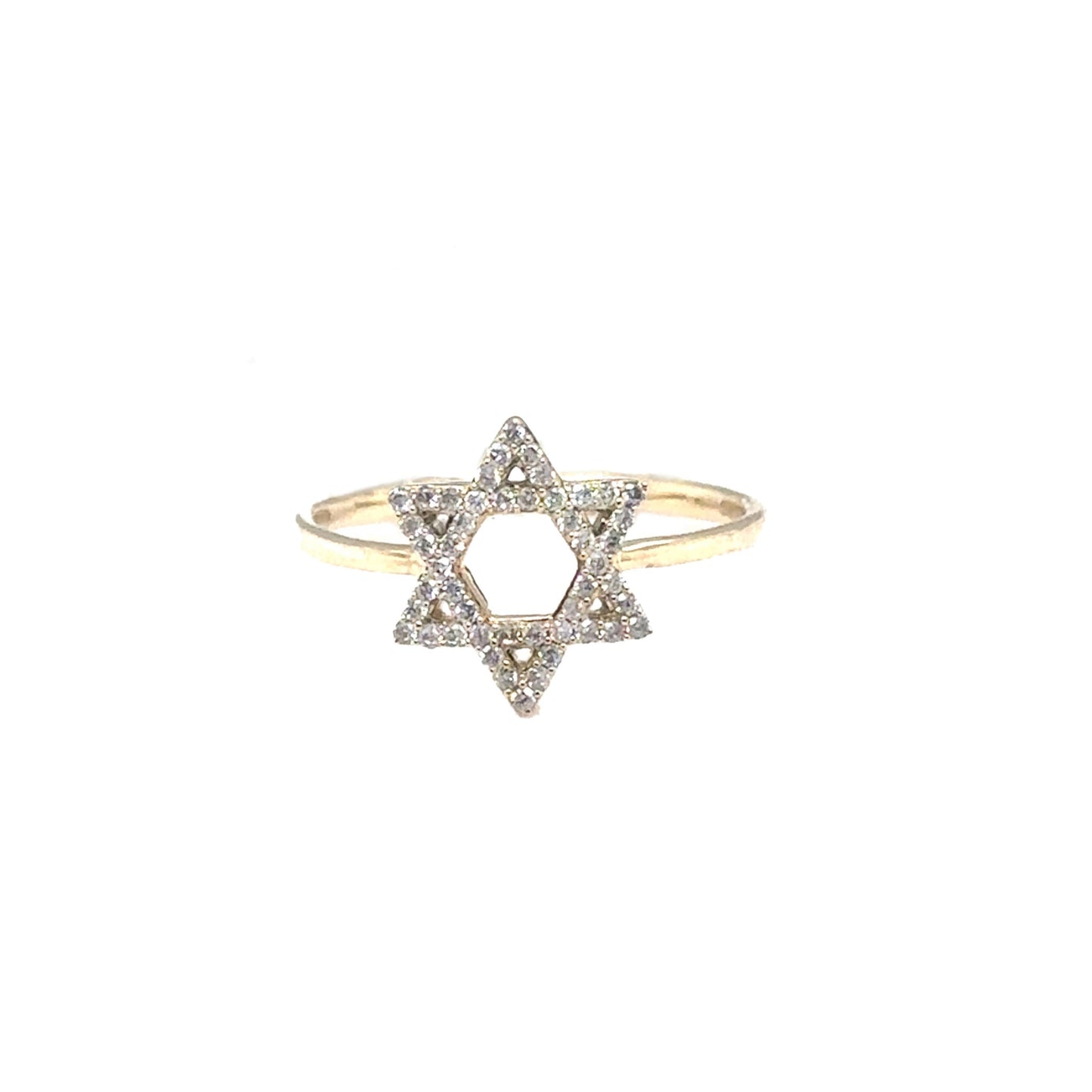 Diamond Star of David Ring