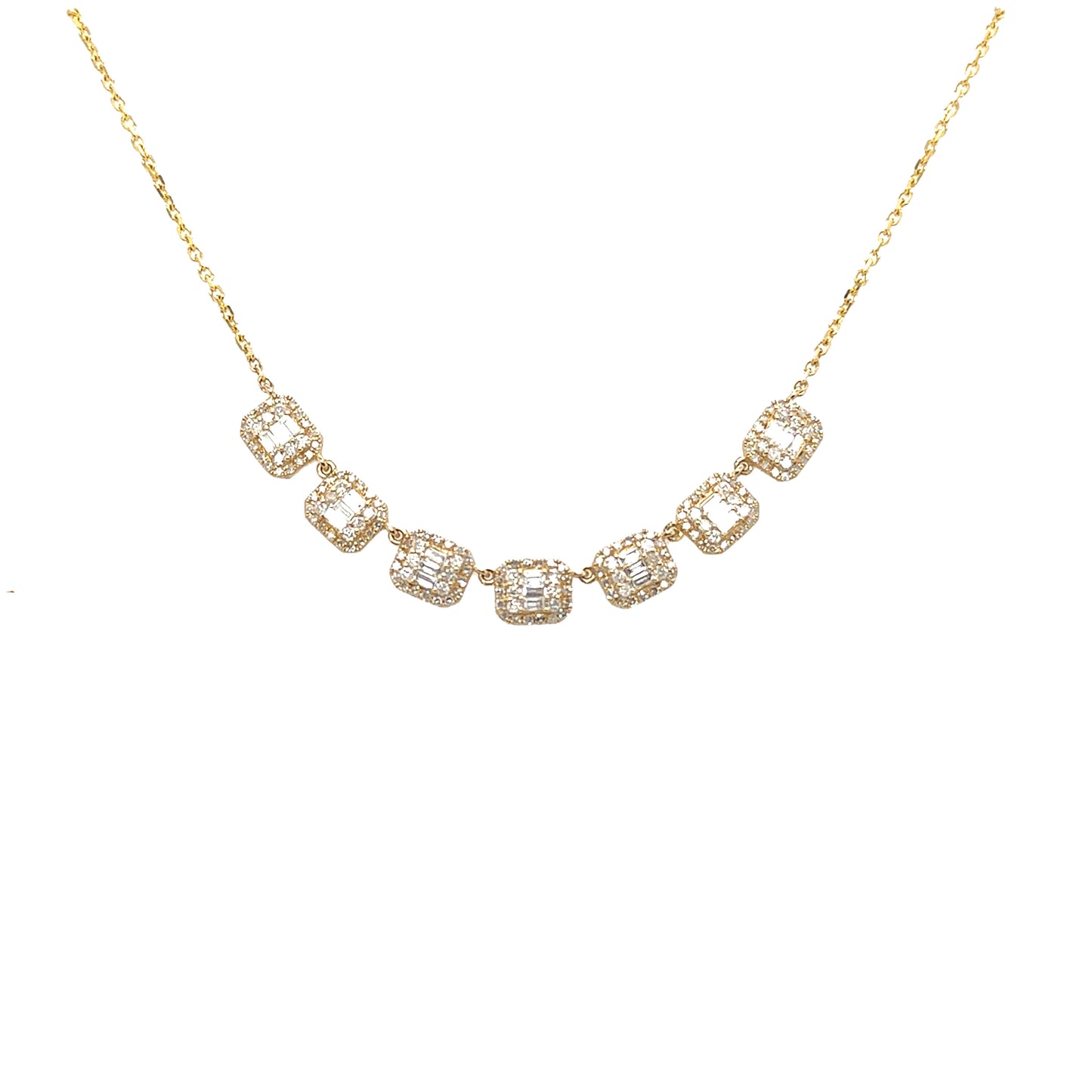 Baguette Diamond Necklace