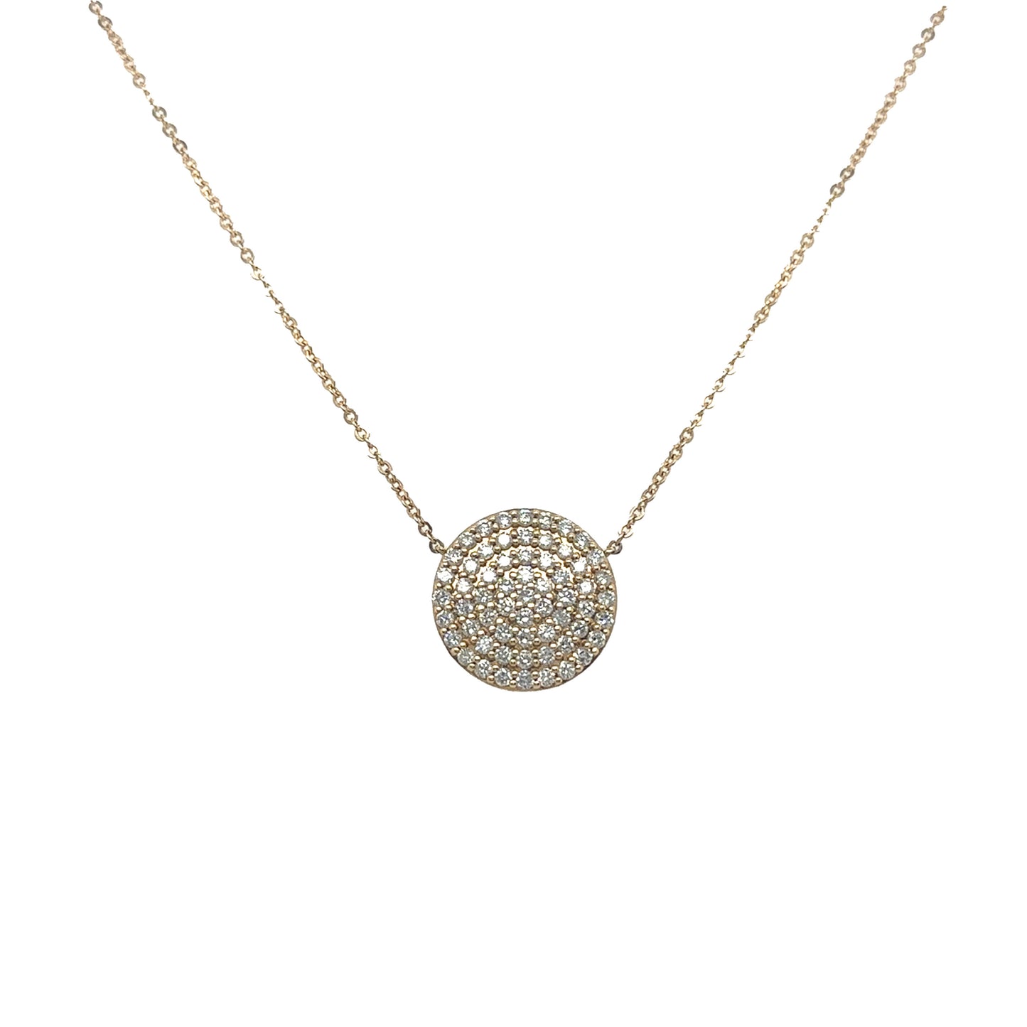 Diamond Disc Pendant Necklace