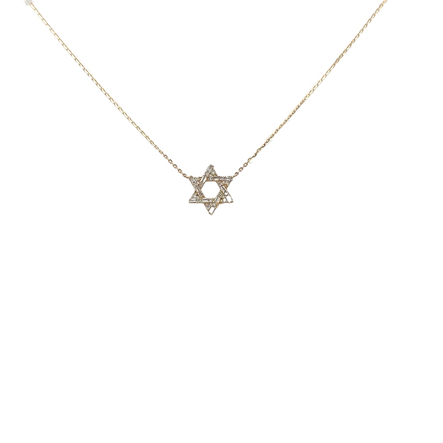 Diamond Star Of David Necklace