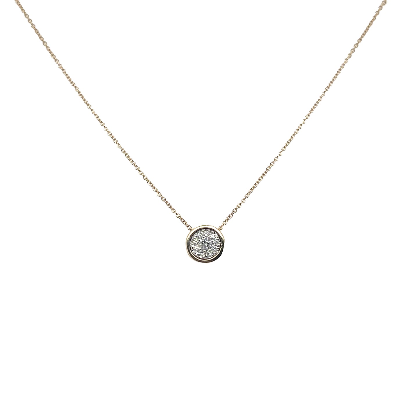 Bezel Cluster Necklace