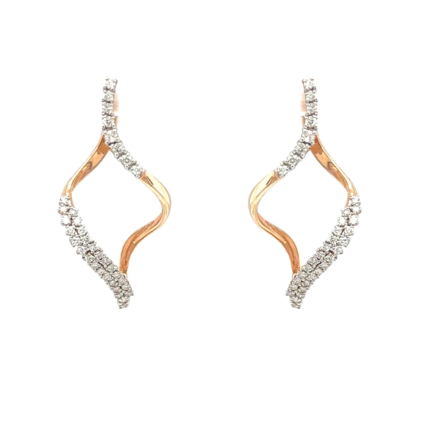 Diamond Swirl Front to Back Earring