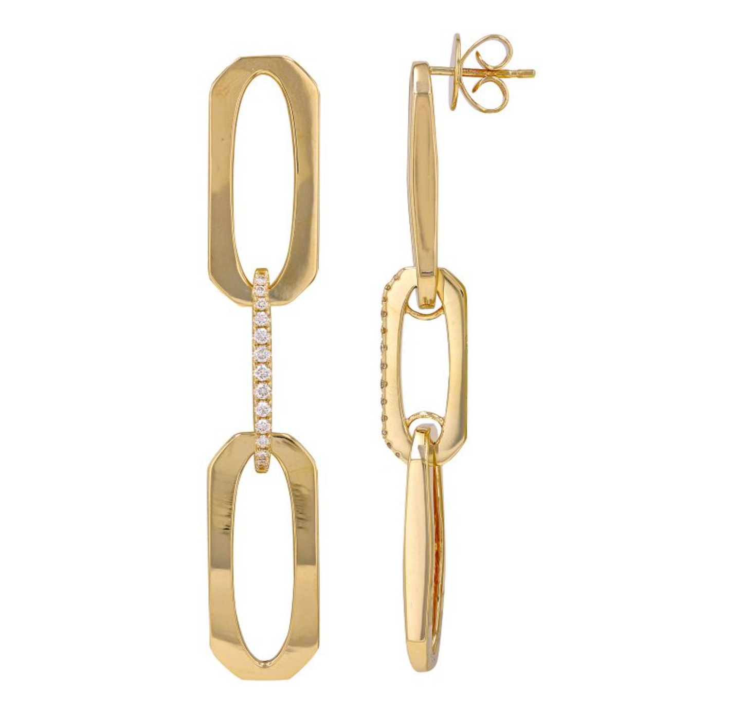 Chunky Hanging Link Earrings