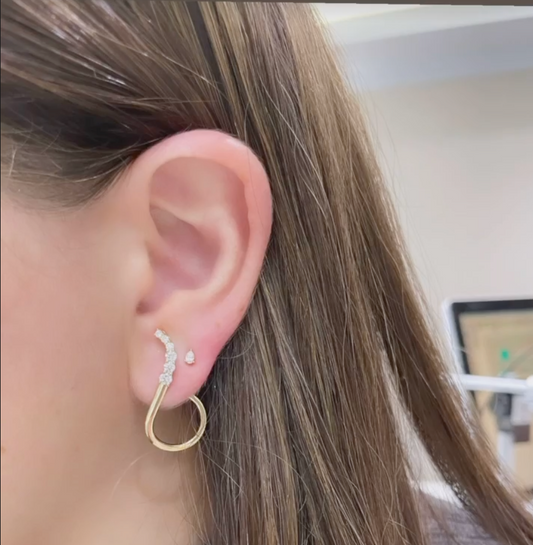 Diamond Swirl Earrings