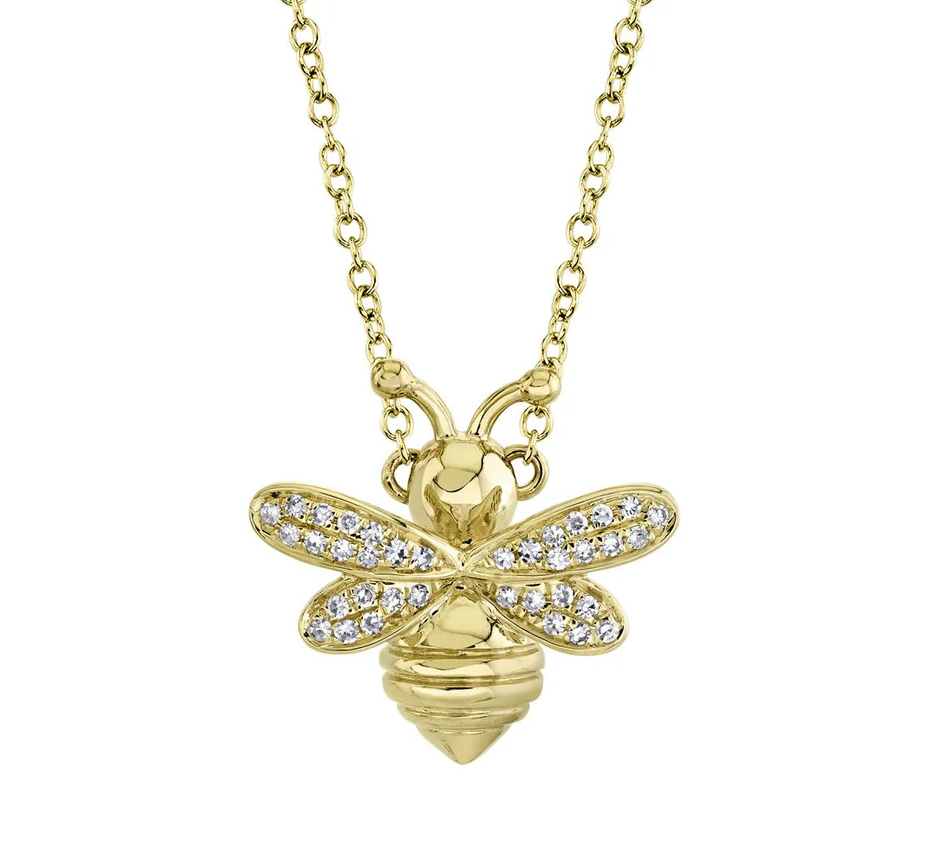 Diamond Bee Necklace