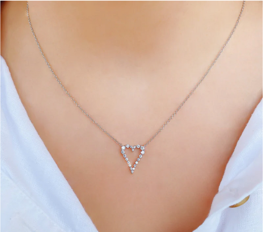 Diamond Open Heart Necklace