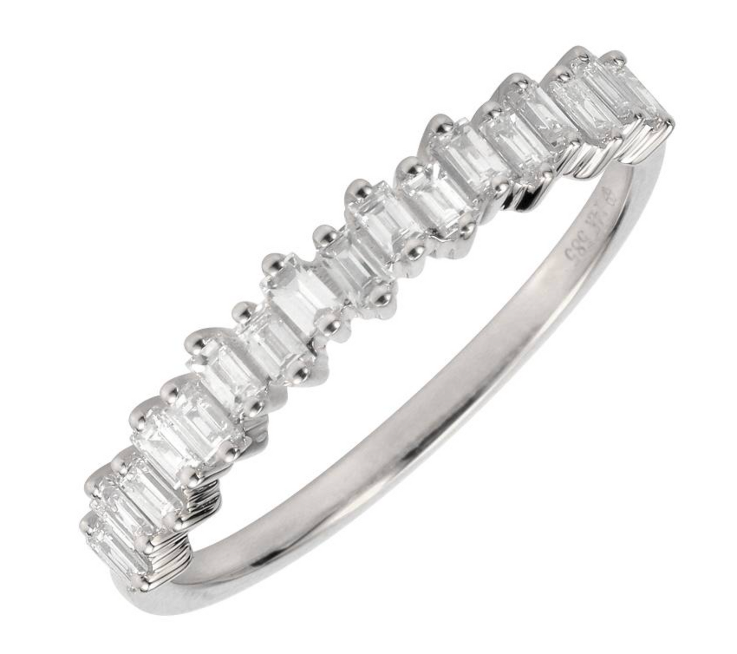 Diamond Baguette Half Eternity Band