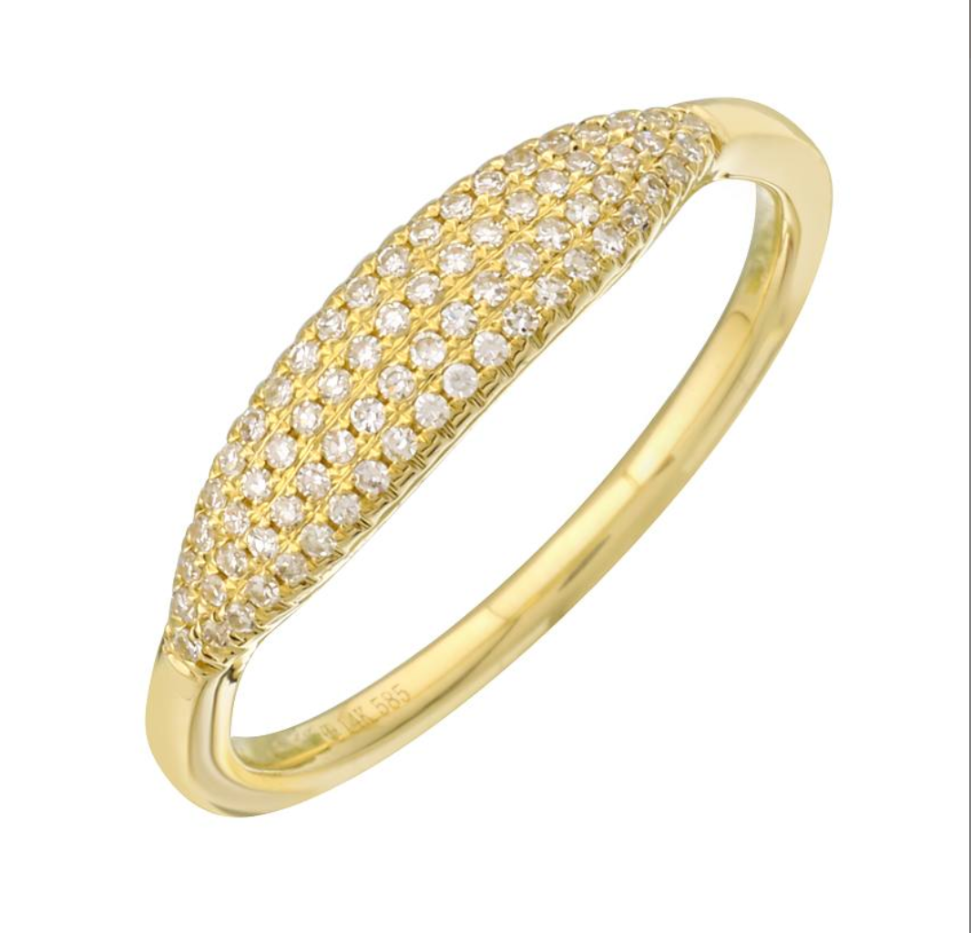 Diamond Pave Signet Ring