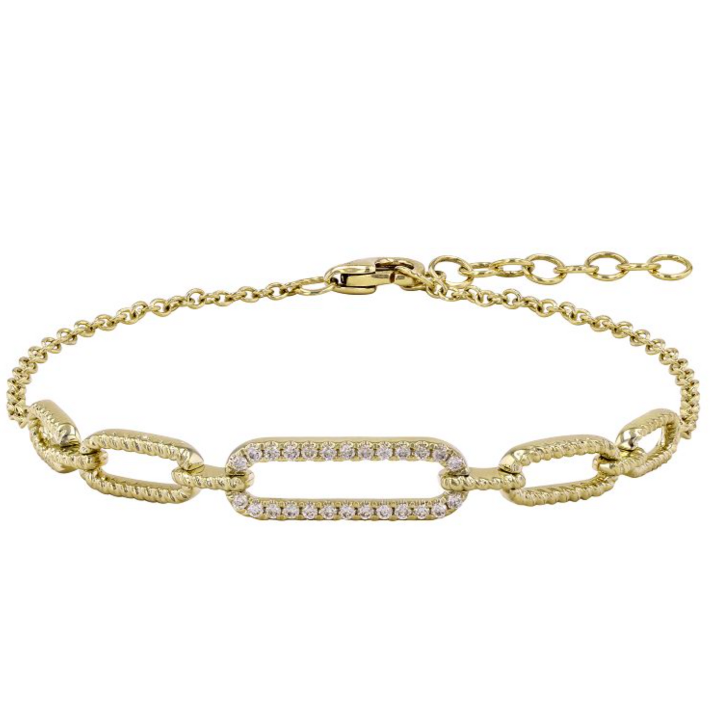 Graduating Diamond Link Bracelet