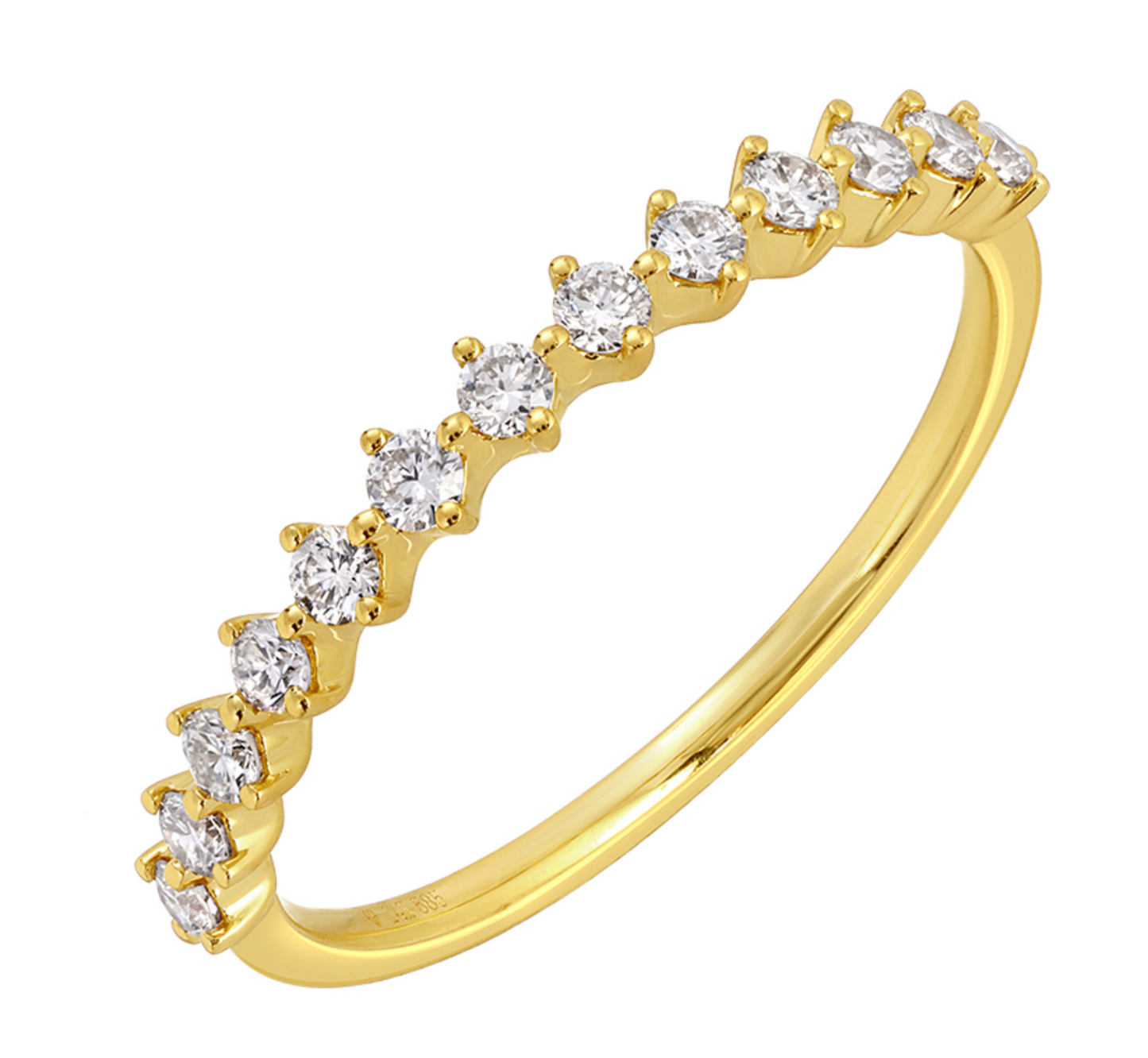 Compass Set Half Eternity Band