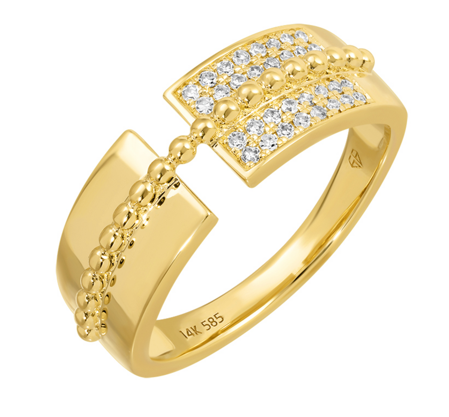 Bead and Diamond Ring