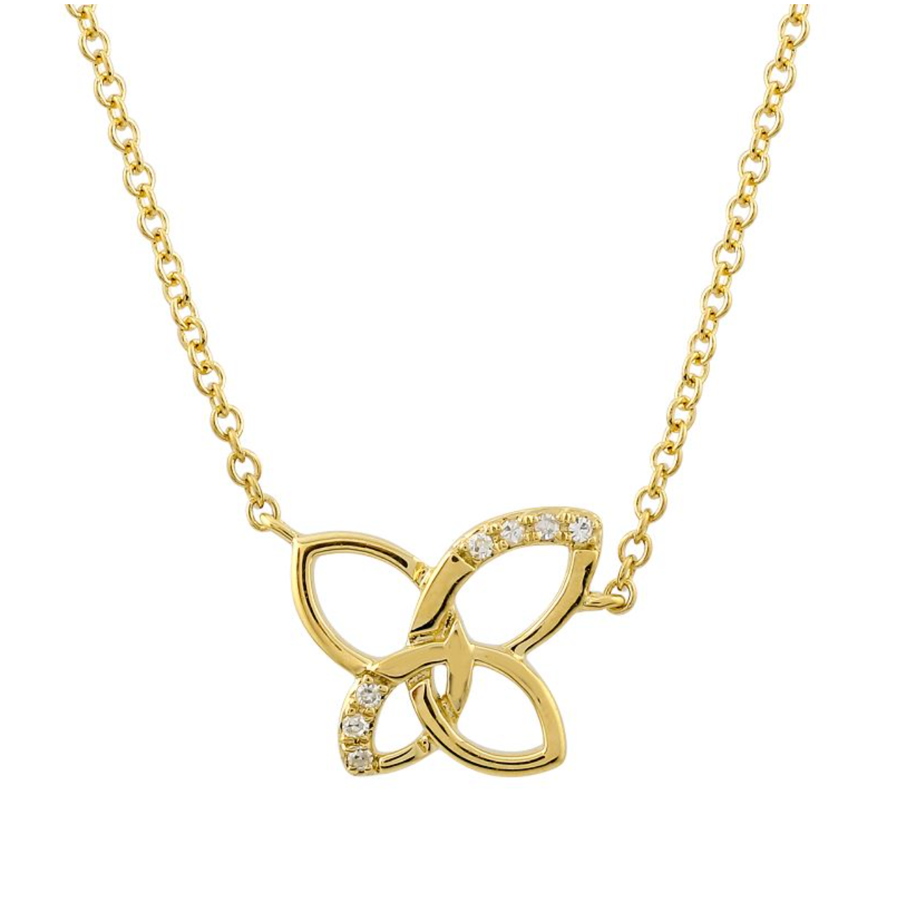 Diamond Butterfly Pendant Necklace