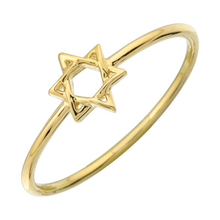 Gold Star of David Ring