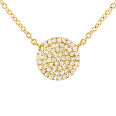 Diamond Filled Circle Necklace