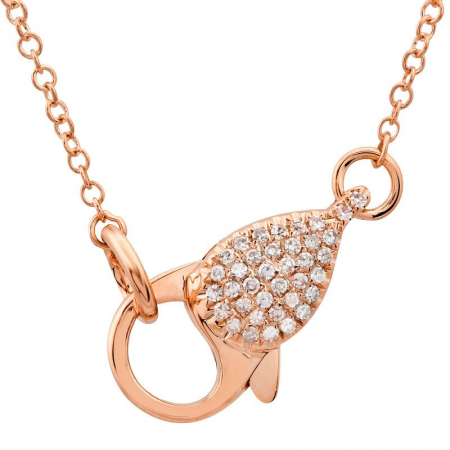 Diamond Lobster Clasp Necklace