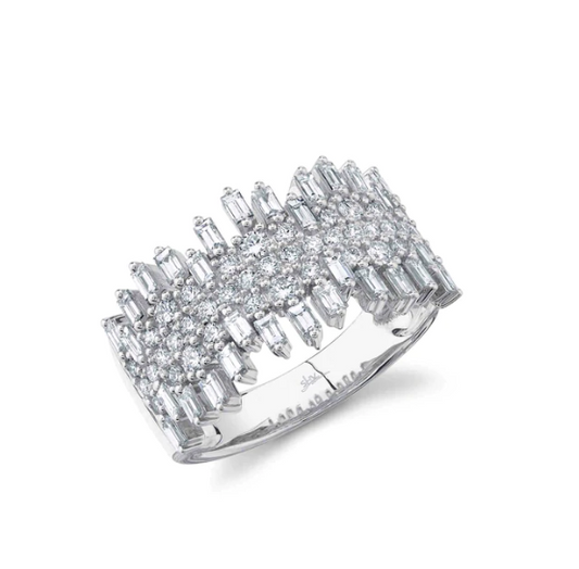 Baguette and Round Diamond Ring