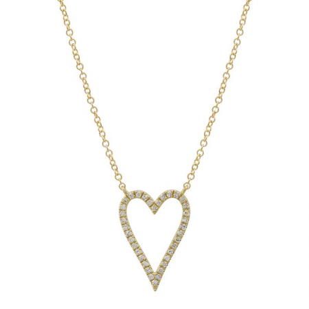 Open Heart Diamond Necklace